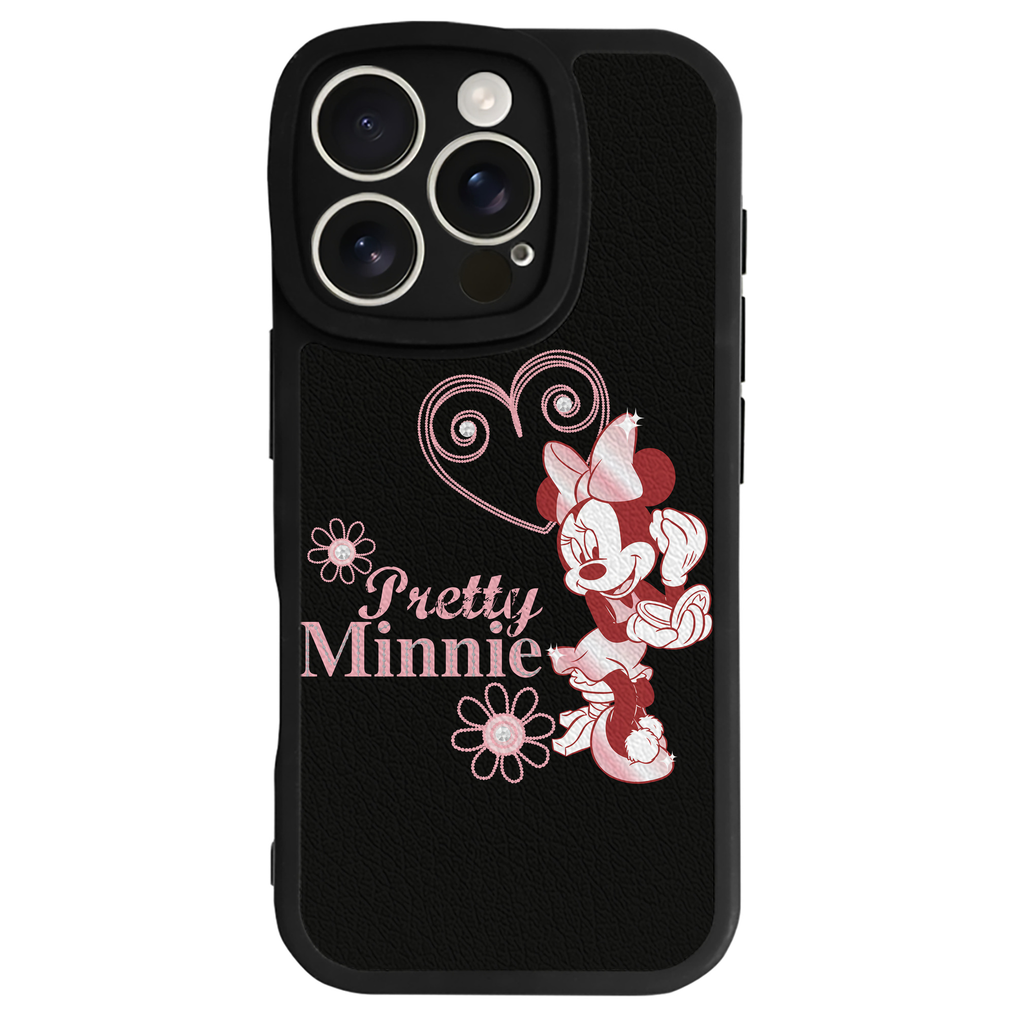 （画像用） ミッキーマウス Mickey Mouse 【iPhone 16シリーズ対応】シリコンスマホケース（レザー調） 材質：シリコン